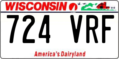 WI license plate 724VRF