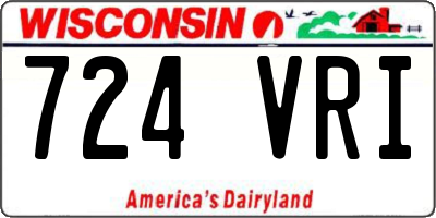 WI license plate 724VRI