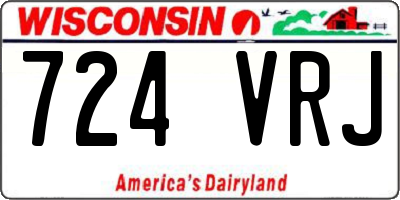 WI license plate 724VRJ