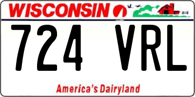 WI license plate 724VRL