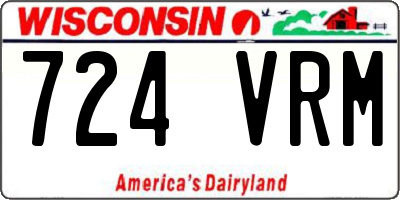 WI license plate 724VRM