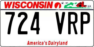 WI license plate 724VRP