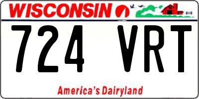 WI license plate 724VRT