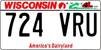 WI license plate 724VRU