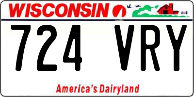 WI license plate 724VRY