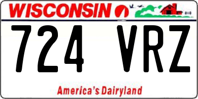 WI license plate 724VRZ