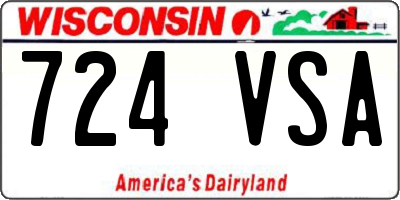 WI license plate 724VSA