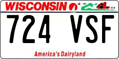 WI license plate 724VSF