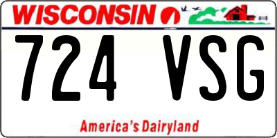 WI license plate 724VSG