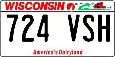 WI license plate 724VSH