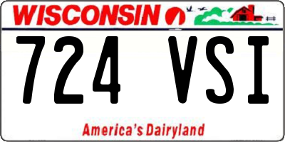 WI license plate 724VSI