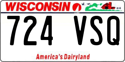 WI license plate 724VSQ