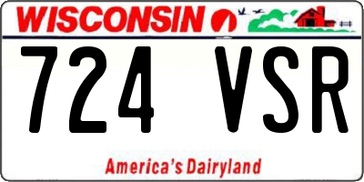 WI license plate 724VSR