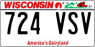 WI license plate 724VSV