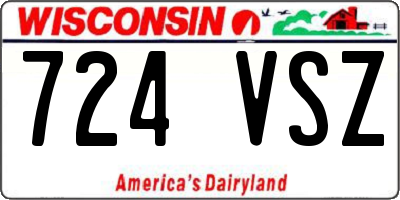 WI license plate 724VSZ