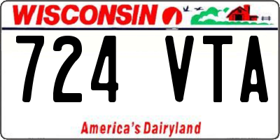 WI license plate 724VTA