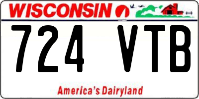 WI license plate 724VTB