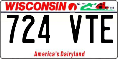 WI license plate 724VTE