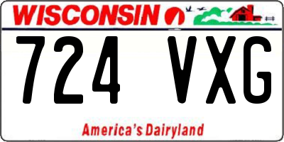 WI license plate 724VXG