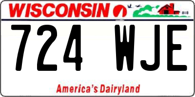 WI license plate 724WJE