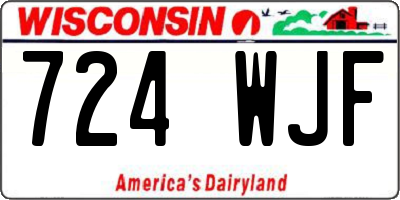 WI license plate 724WJF