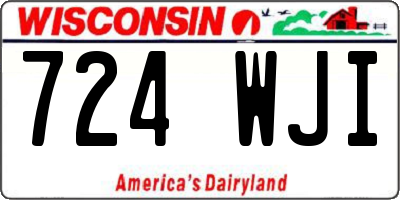 WI license plate 724WJI