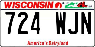 WI license plate 724WJN