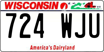 WI license plate 724WJU