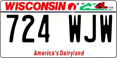 WI license plate 724WJW