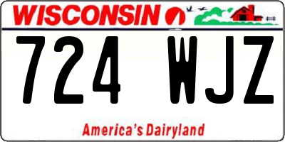 WI license plate 724WJZ