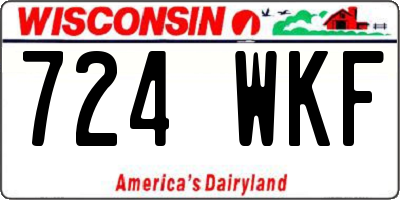 WI license plate 724WKF