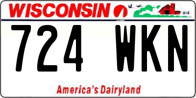 WI license plate 724WKN