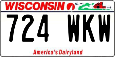 WI license plate 724WKW