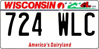 WI license plate 724WLC