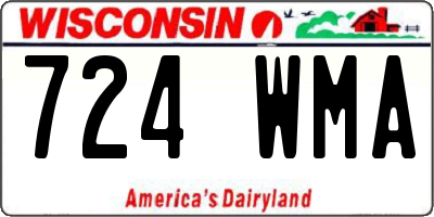 WI license plate 724WMA