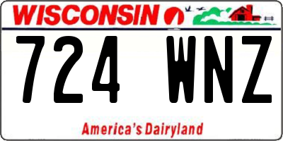 WI license plate 724WNZ