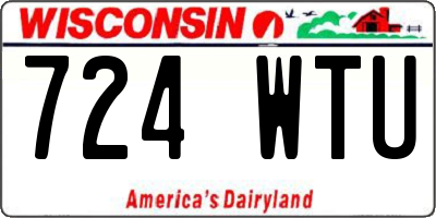 WI license plate 724WTU
