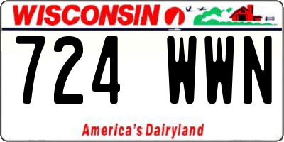 WI license plate 724WWN