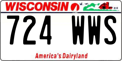 WI license plate 724WWS