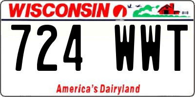 WI license plate 724WWT