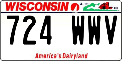 WI license plate 724WWV