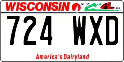 WI license plate 724WXD