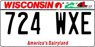 WI license plate 724WXE