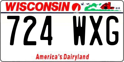 WI license plate 724WXG