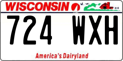 WI license plate 724WXH