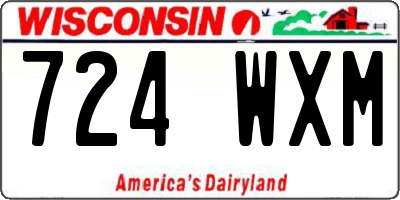 WI license plate 724WXM
