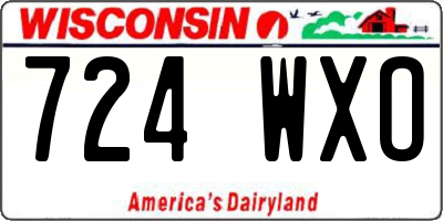 WI license plate 724WXO