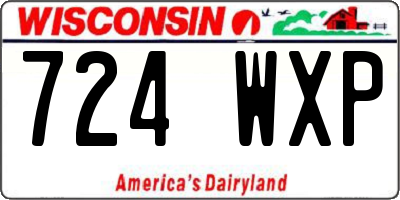 WI license plate 724WXP