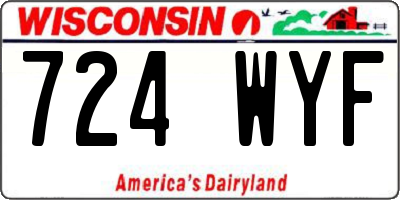 WI license plate 724WYF