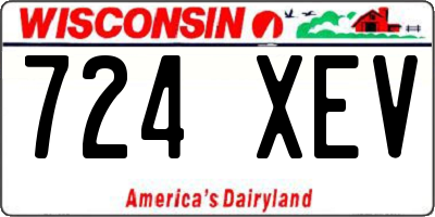 WI license plate 724XEV